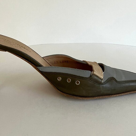 Donald Pliner Leather Shoes - Designer Mules Size 8 - Picture 4 of 8